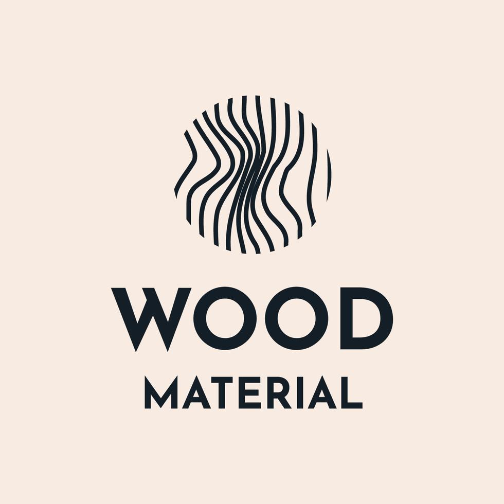Wood material logo vector