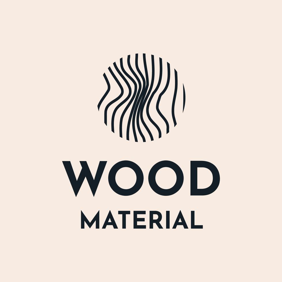 logotipo de material de madera vector