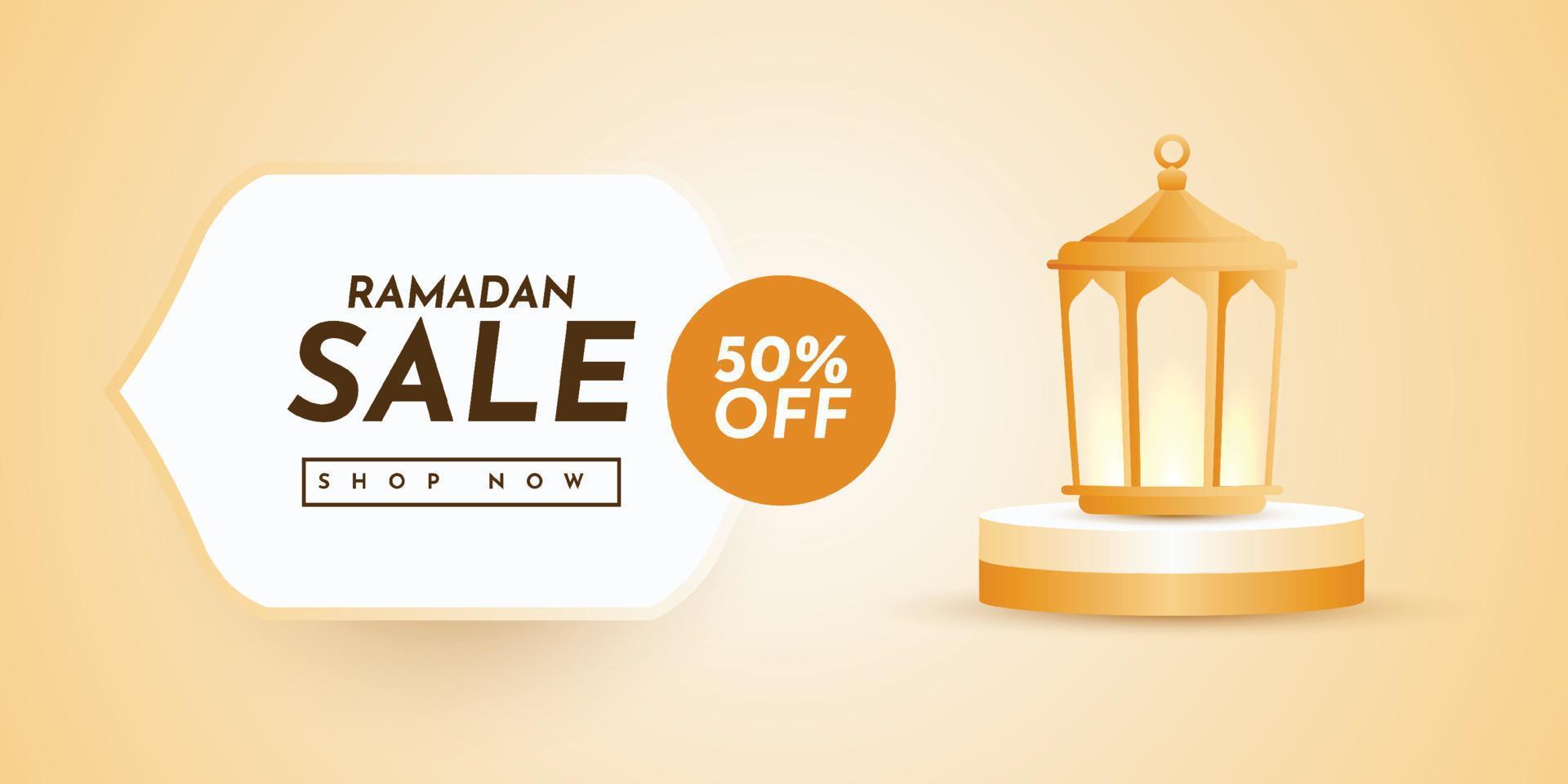 Ramadan sale background template design vector