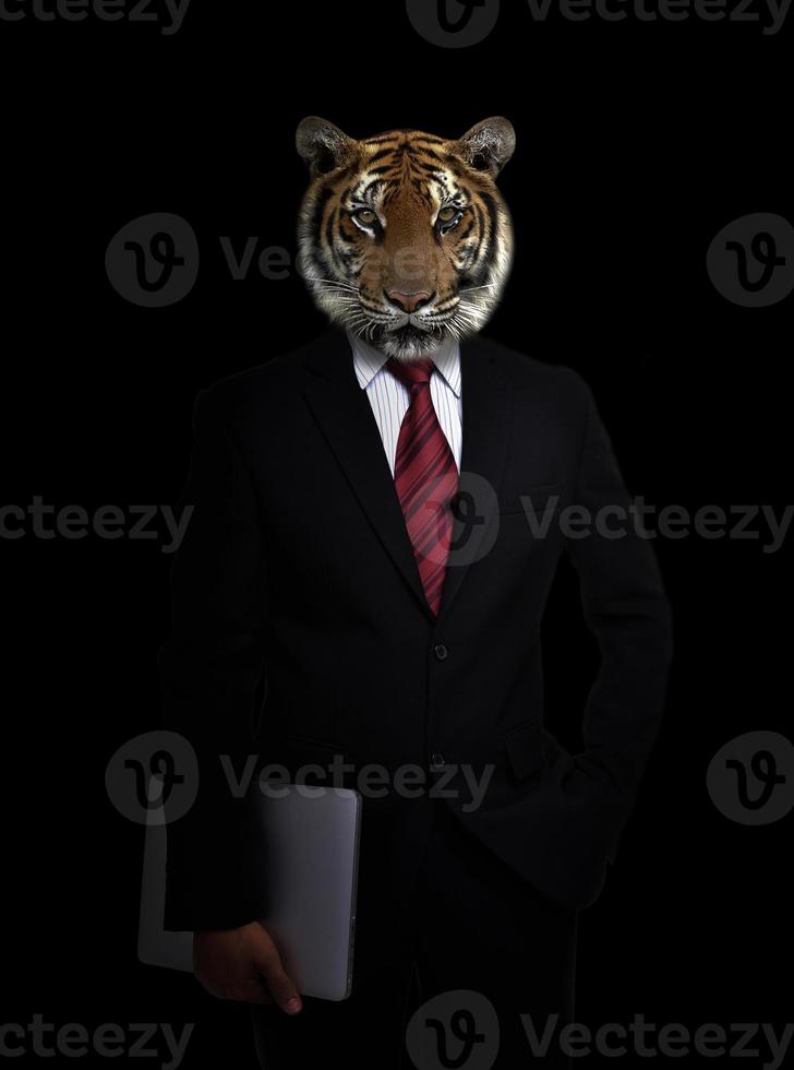 business man with animal head photo