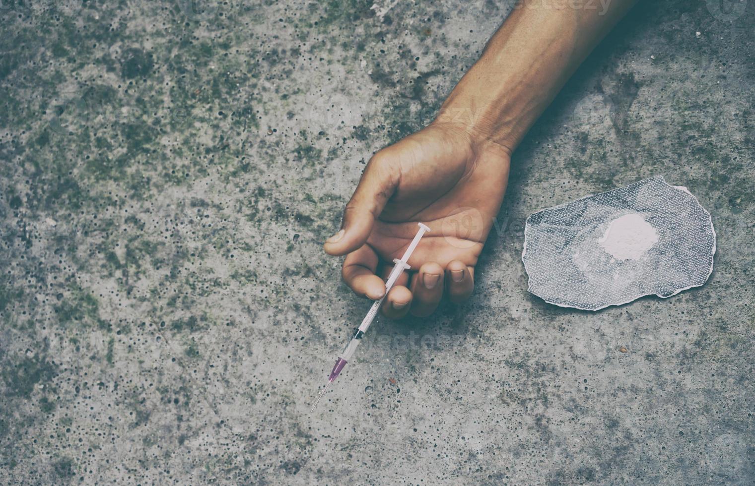 drug addict man photo