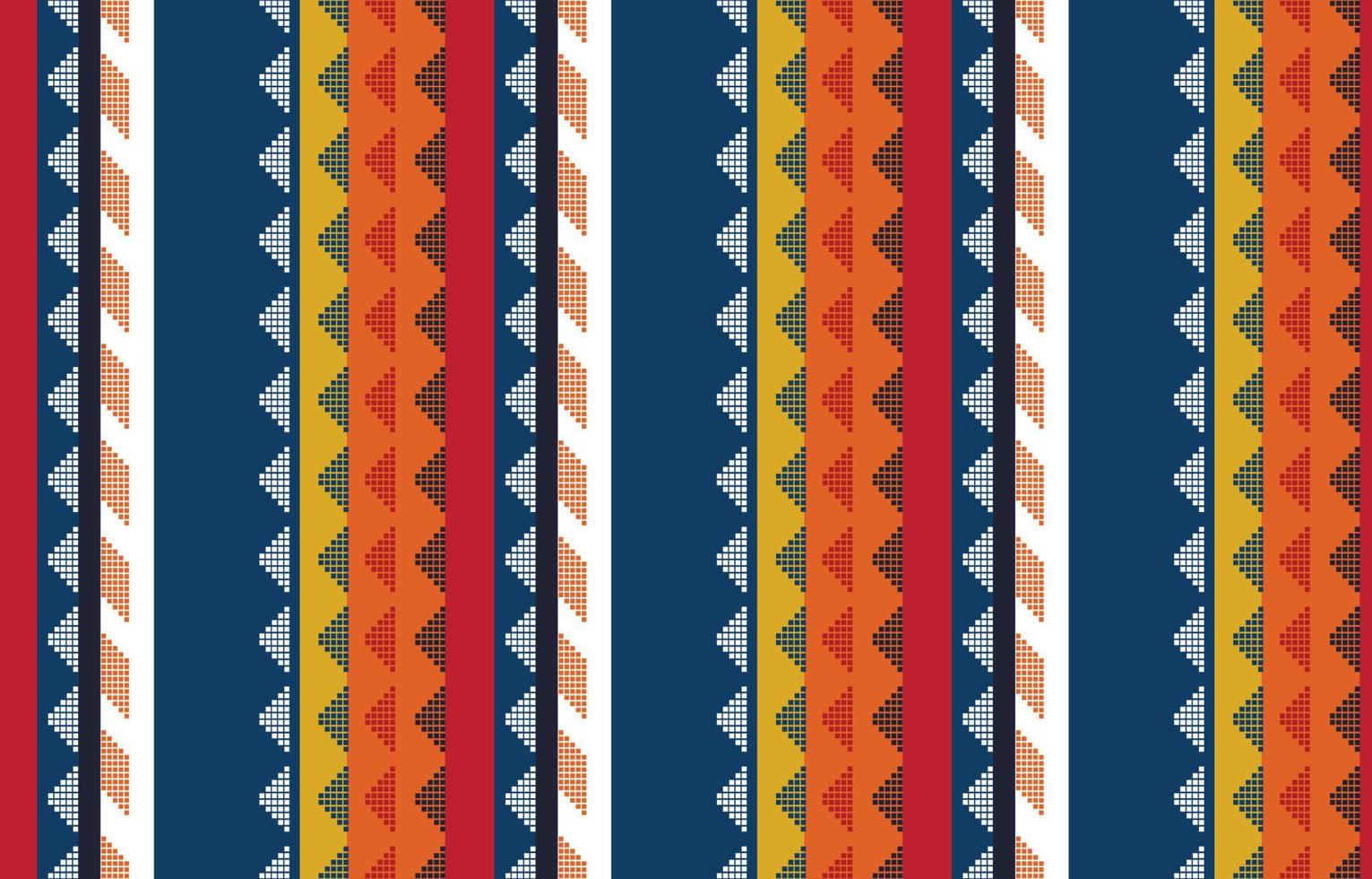 motivo azteca arte étnico ikat. el patrón azteca sin fisuras en estilo tribal, bordado popular, mexicano. estampado de adornos de arte geométrico marroquí.diseño texturizado slubby para alfombras, telas. vector