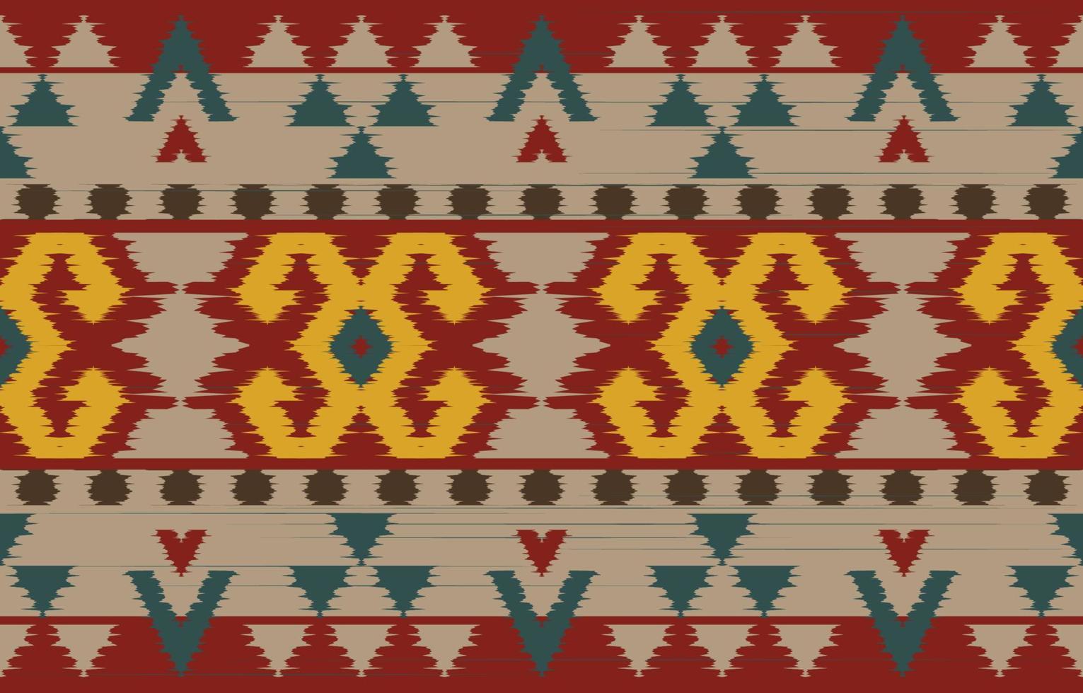 Aztec Motif Ethnic ikat art. The seamless Aztec pattern in tribal, folk embroidery, Mexican, Uzbek style. Moroccan geometric art ornament print.slubby textured design for carpet, fabric. vector