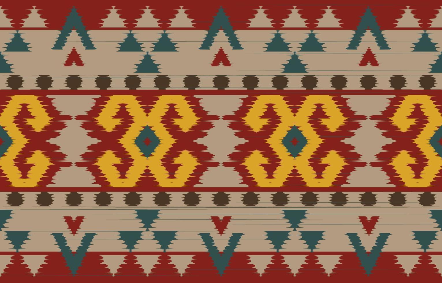 motivo azteca arte étnico ikat. el patrón azteca sin costuras en estilo tribal, bordado popular, mexicano, uzbeko. estampado de adornos de arte geométrico marroquí.diseño texturizado slubby para alfombras, telas. vector