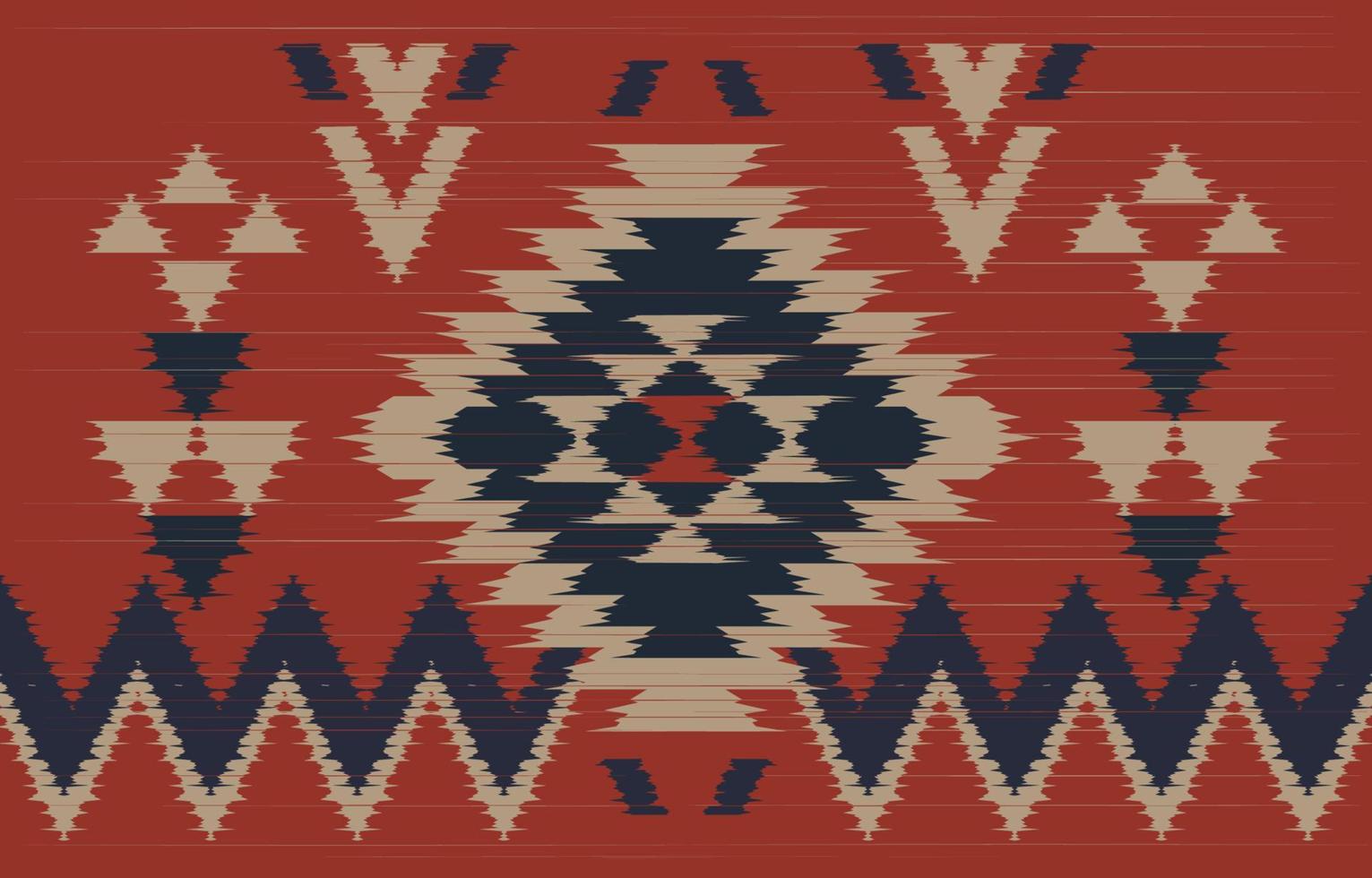 Aztec Motif Ethnic ikat art. The seamless Aztec pattern in tribal, folk embroidery, Mexican, Uzbek style. Moroccan geometric art ornament print.slubby textured design for carpet, fabric. vector