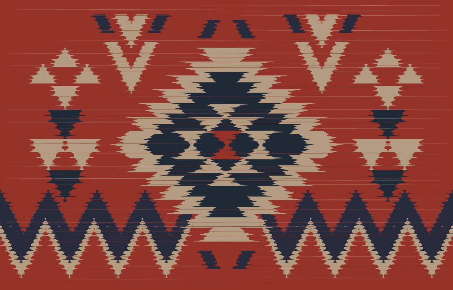 motivo azteca arte étnico ikat. el patrón azteca sin costuras en estilo tribal, bordado popular, mexicano, uzbeko. estampado de adornos de arte geométrico marroquí.diseño texturizado slubby para alfombras, telas. vector