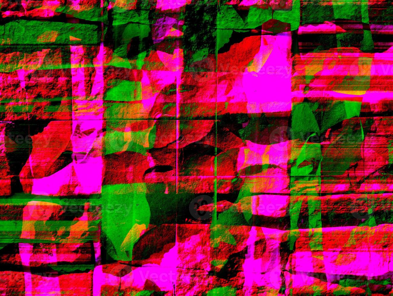 fondo abstracto en rojo, verde y amarillo, con un ritmo espectacular y acentos oscuros. foto