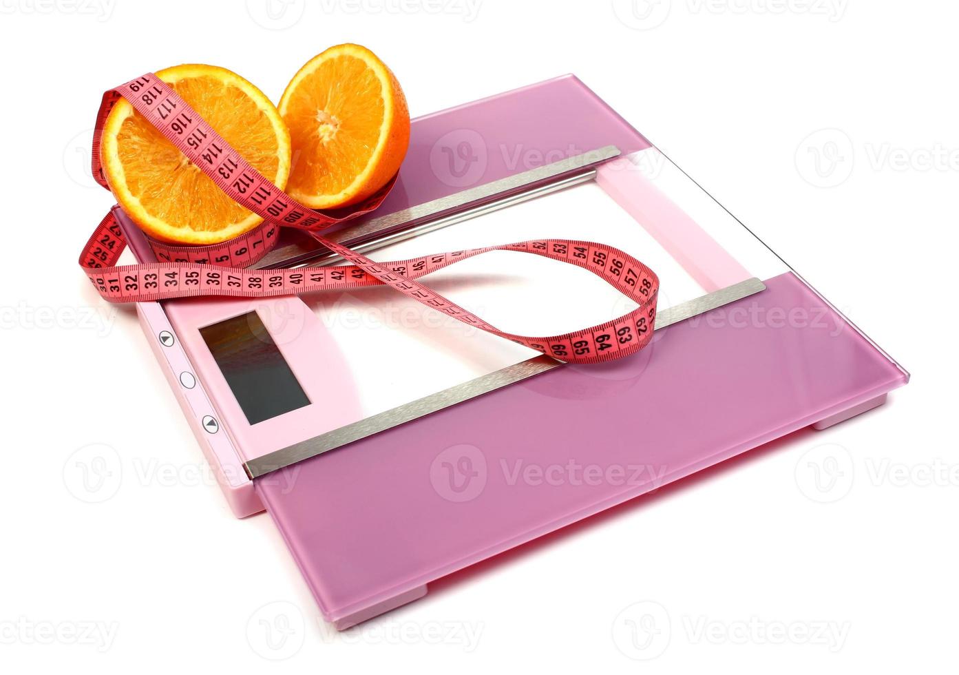 floor scales measuring ribbon and orange photo