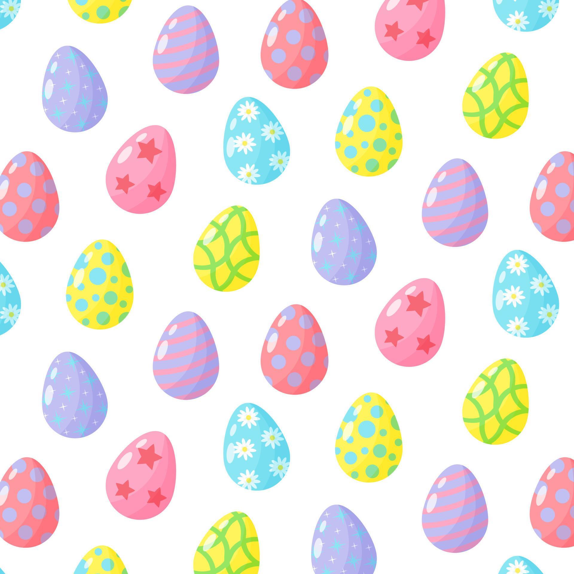 Colored Easter eggs seamless pattern. 7115579 Vector Art at Vecteezy