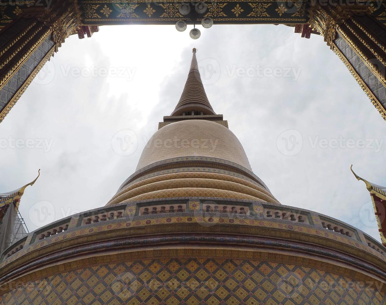 The Buddha's Pagoda from the gate of temple and sky. photo