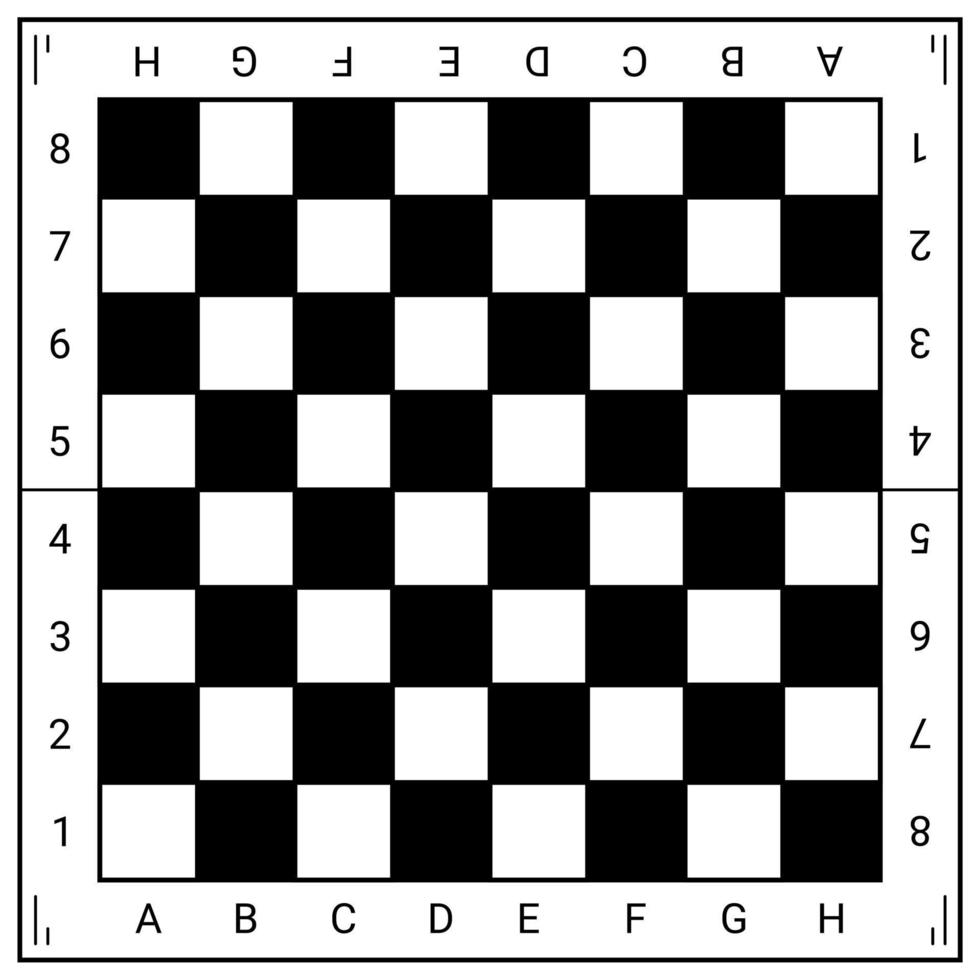 Hand drawn chessboard. Intelligent and strategic game. Playing field. Doodle. Vector illustration