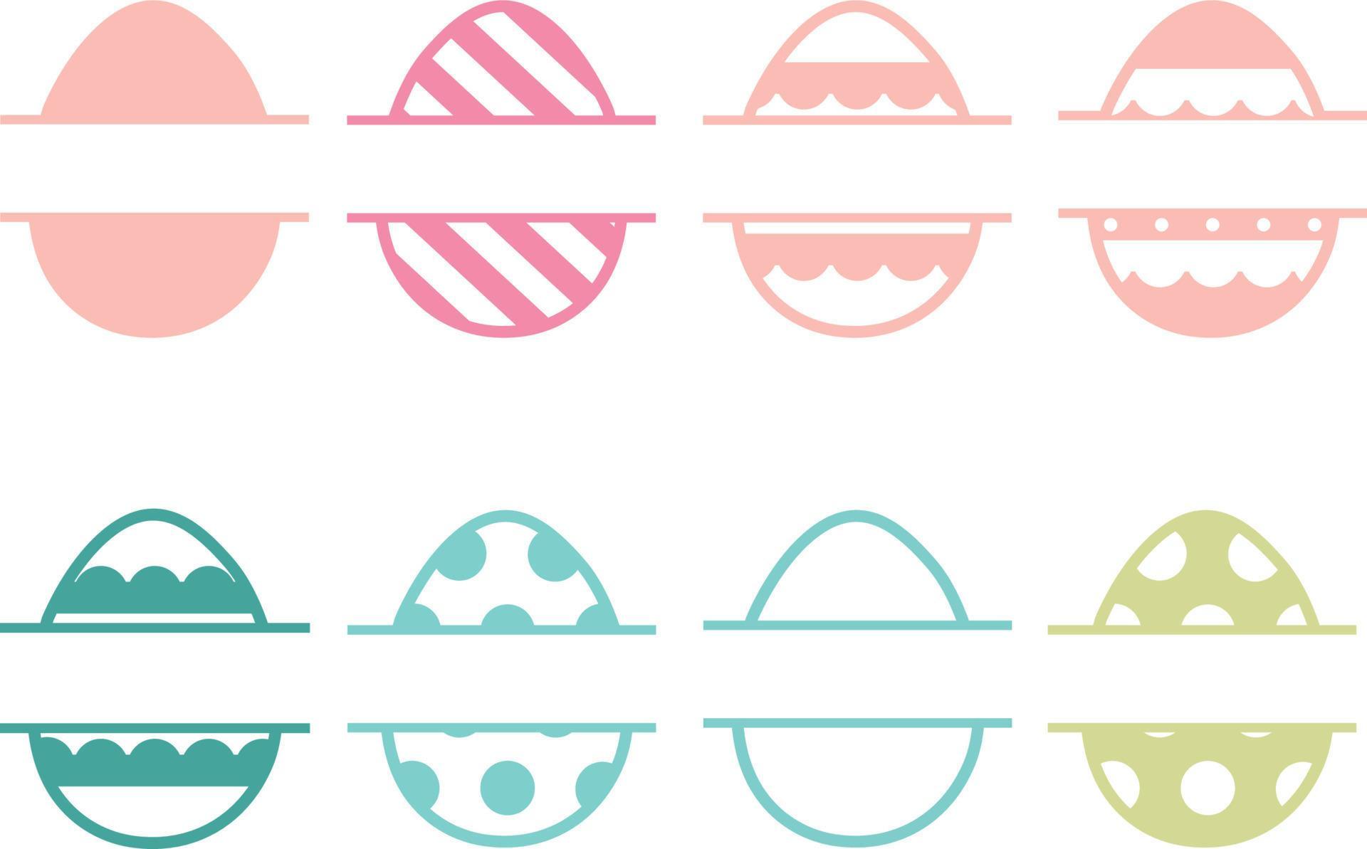 Easter Eggs Split Name Frame 7116373 Vector Art at Vecteezy