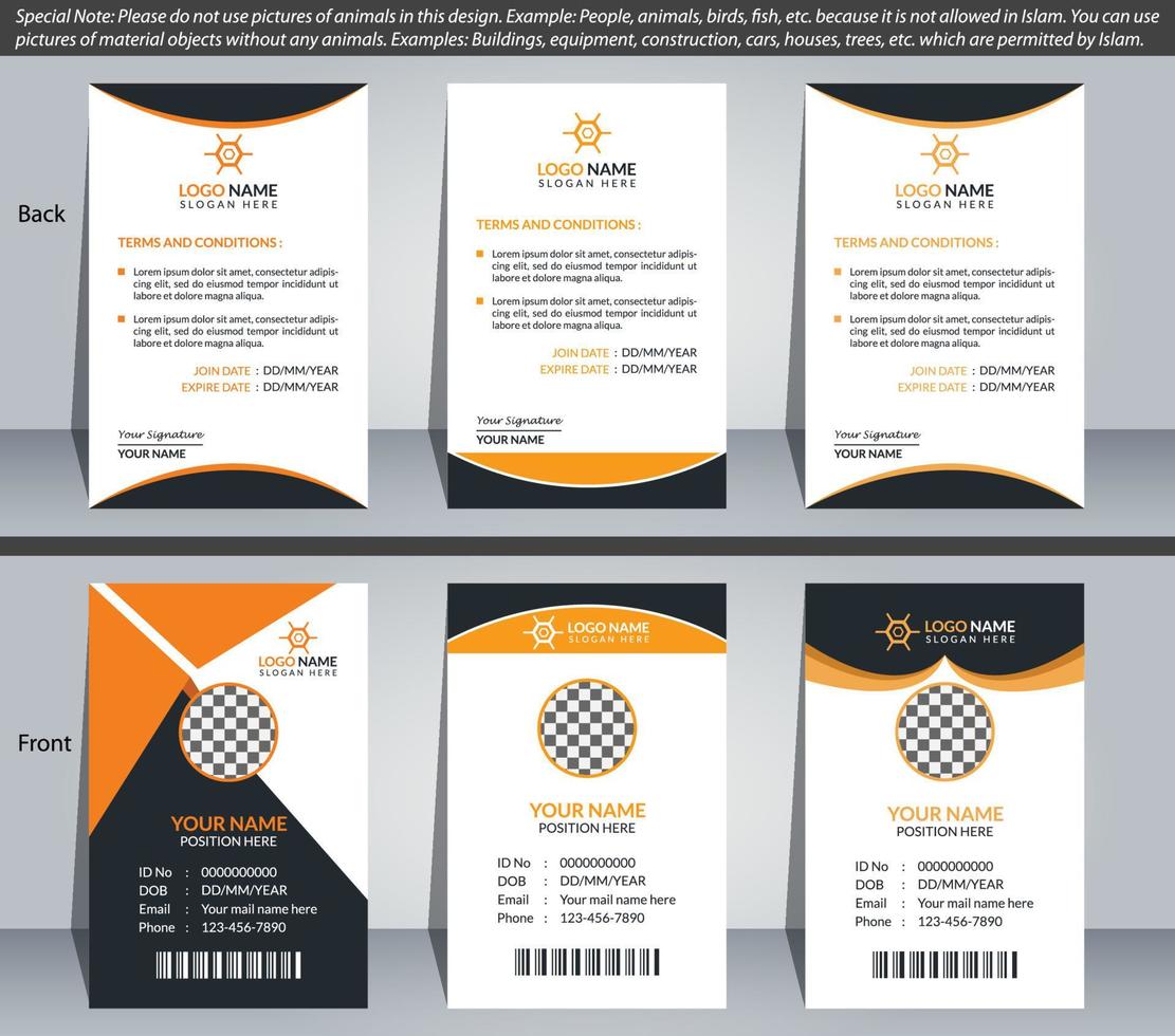 Corporate And Creative ID Card Template Design vector