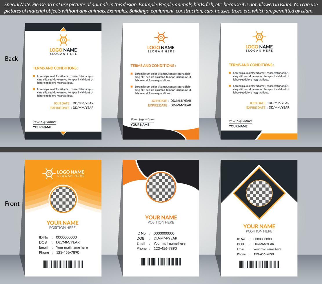 Corporate And Creative ID Card Template Design vector