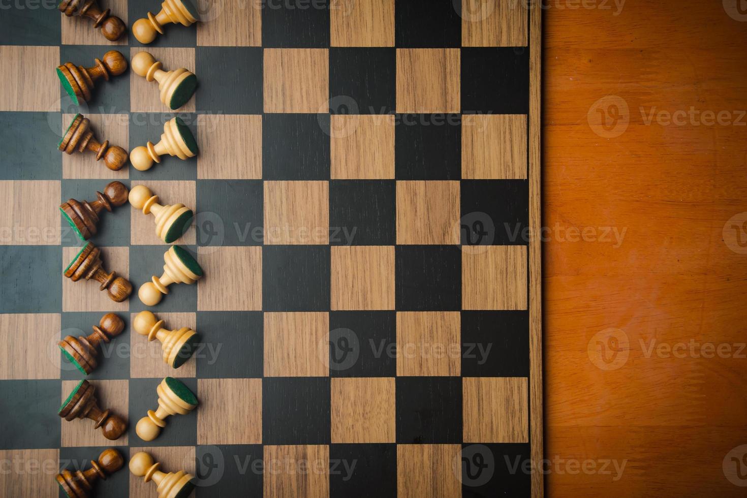 chess figure on chess board game concept for ideas photo