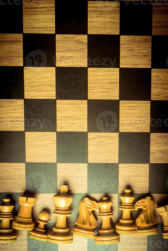 chess figure on chess board game concept for ideas photo