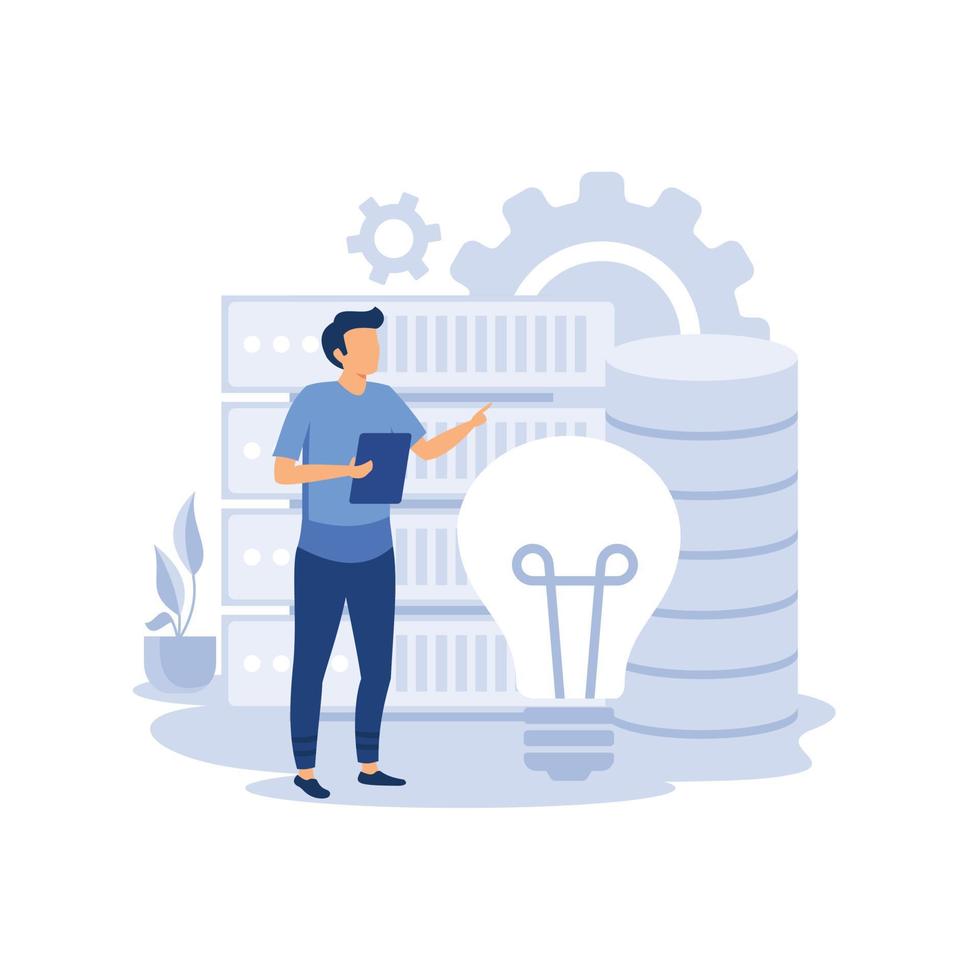 Innovative big data solutions abstract concept vector illustration. Big data architecture, business software solutions, development service, innovative processing, visualization abstract metaphor.