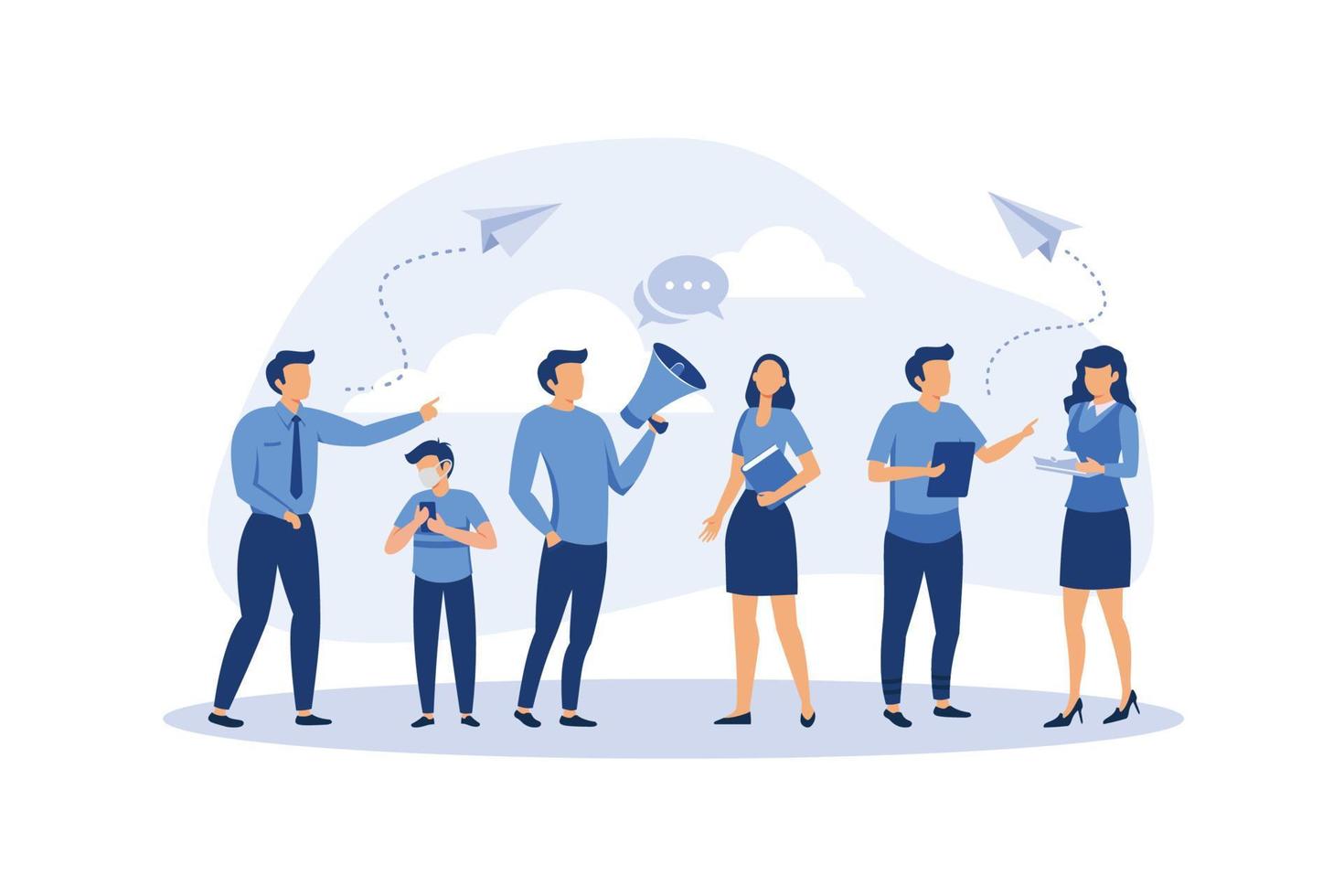 Vector colorful illustration of communication via the Internet, social networking,chat, video,news,messages,web site, search friends, mobile web graphics vector