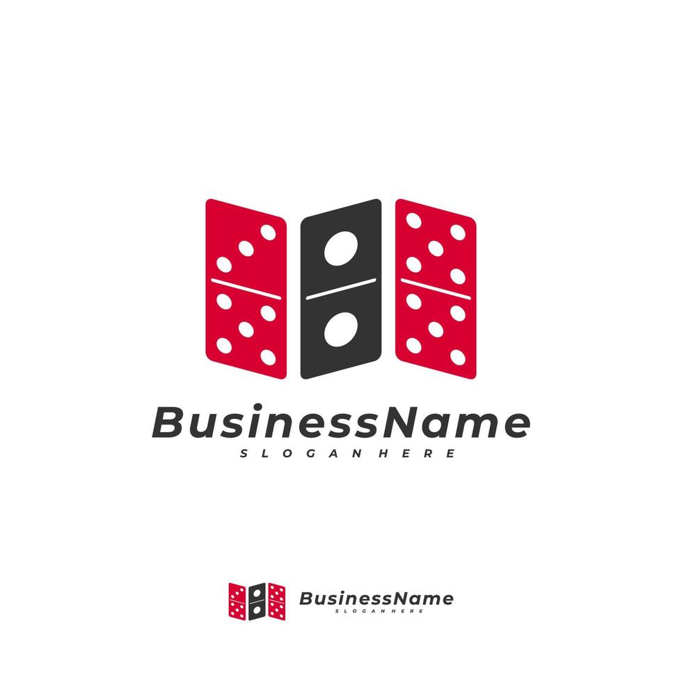 Domino card logo vector template, Creative Domino logo design concepts