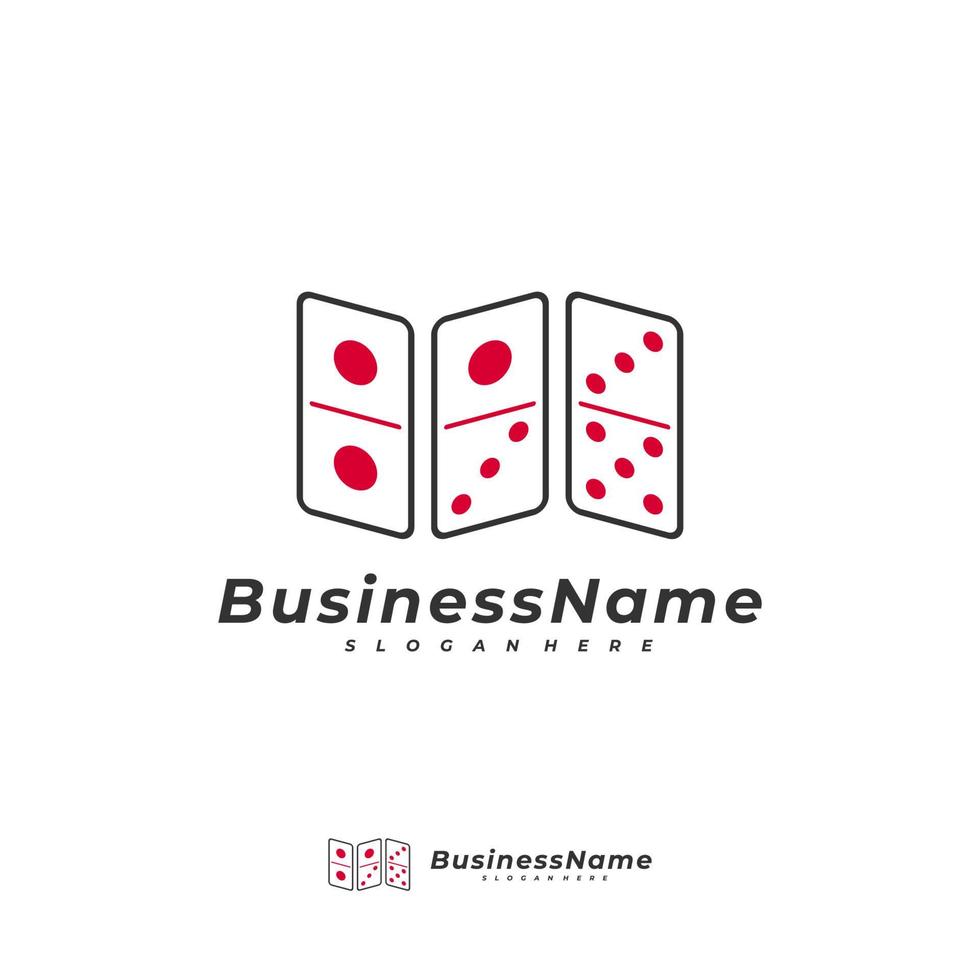 Domino card logo vector template, Creative Domino logo design concepts