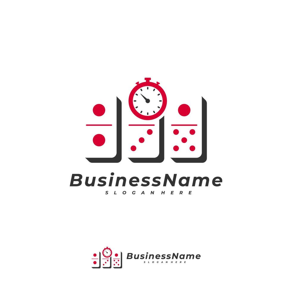 Domino Time logo vector template, Creative Domino logo design concepts