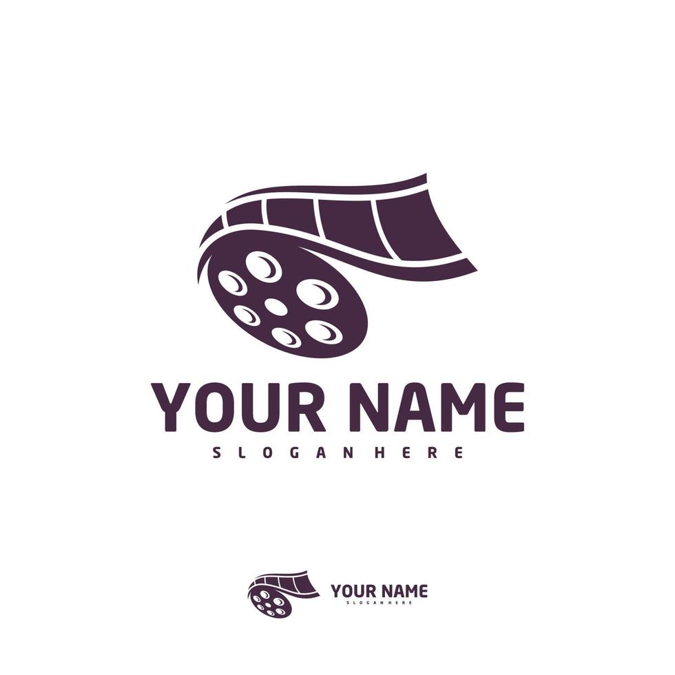 Cinema logo vector template, Creative Film Strip Cinema logo design concepts