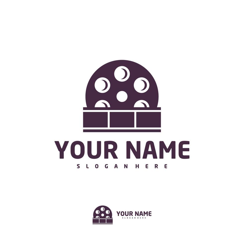 Cinema logo vector template, Creative Film Strip Cinema logo design concepts