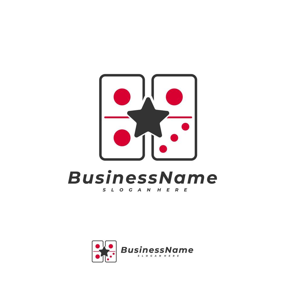 Domino Star logo vector template, Creative Domino logo design concepts