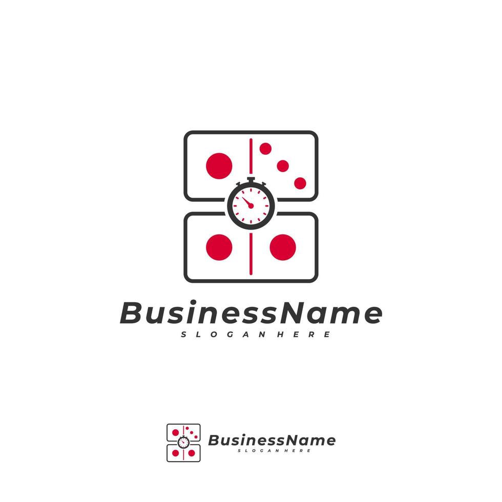 Domino Time logo vector template, Creative Domino logo design concepts