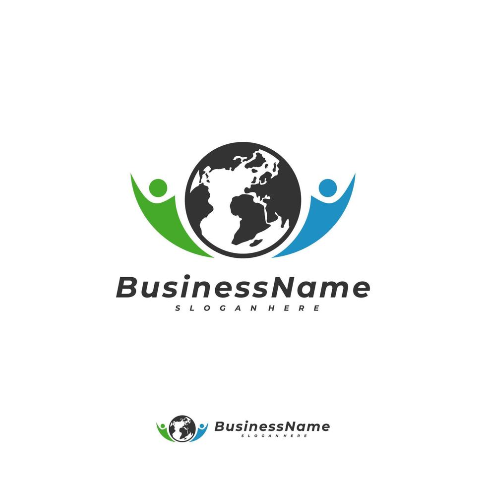 World People logo vector template, Creative World logo design concepts