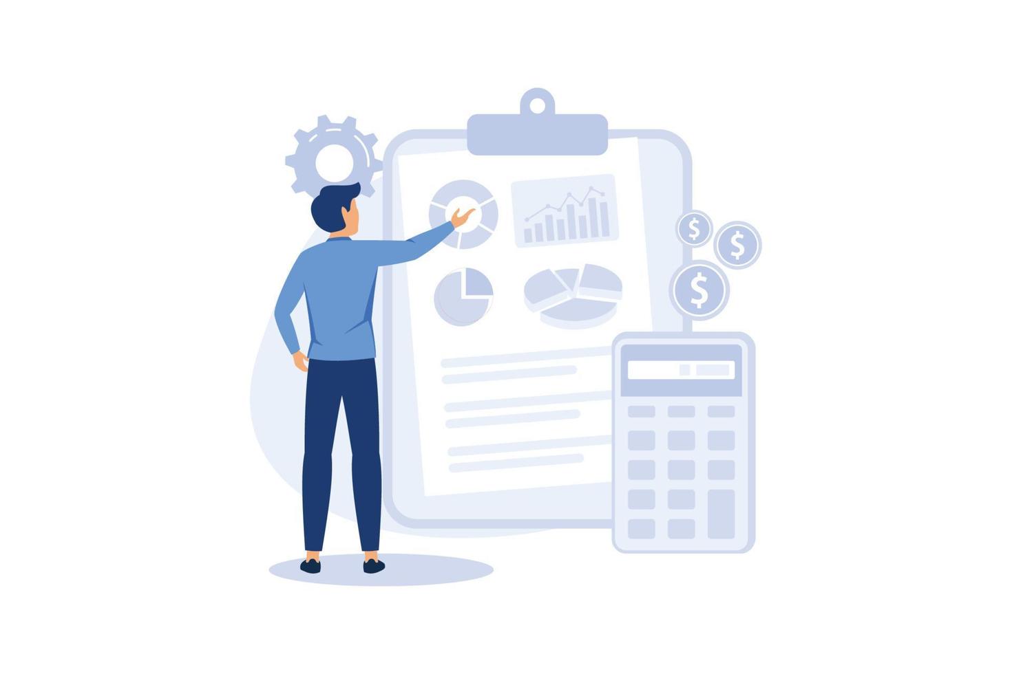 Income statement illustration flat modern design vector
