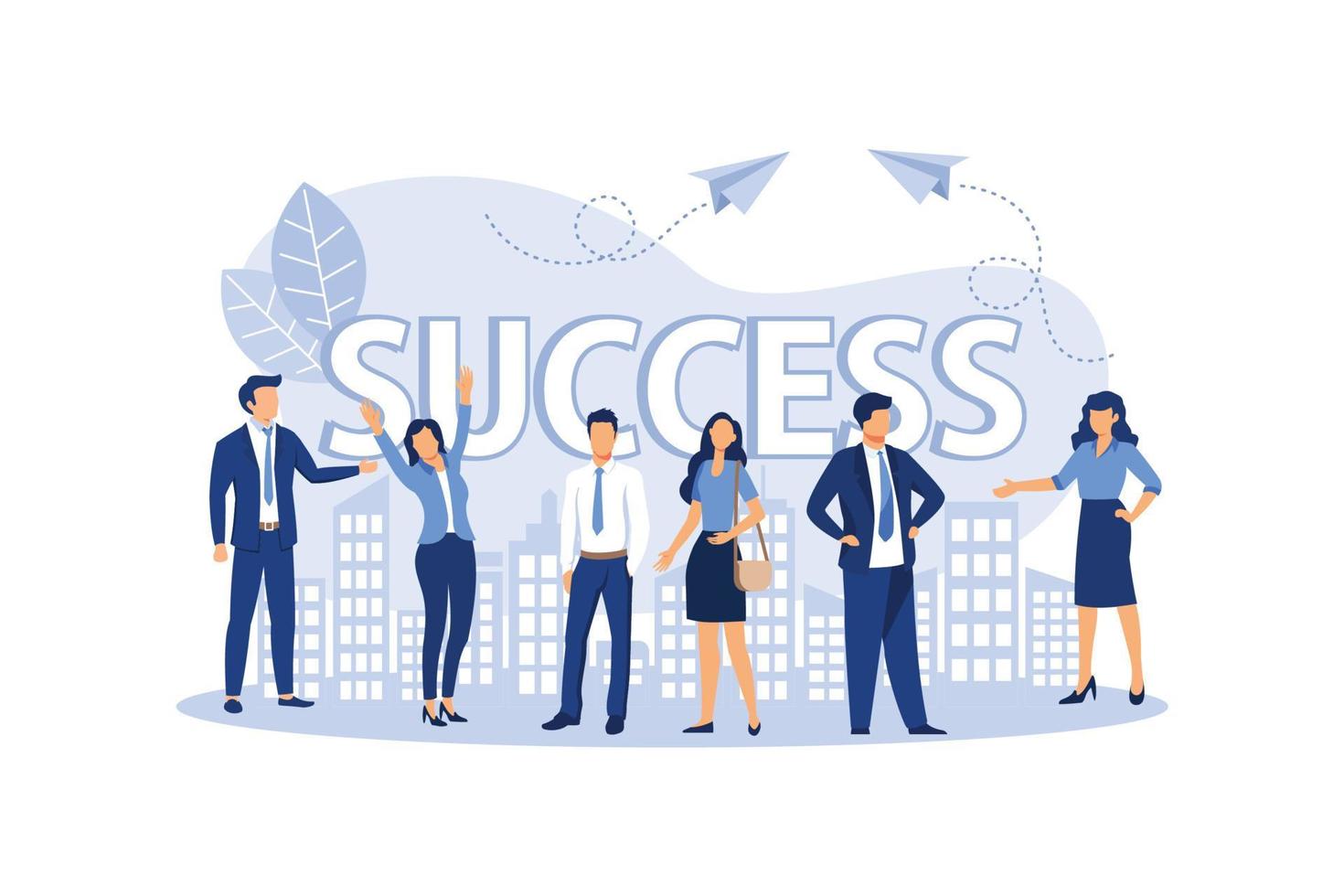 Business team ready to work. Business team ready to succes. flat modern design illustration vector