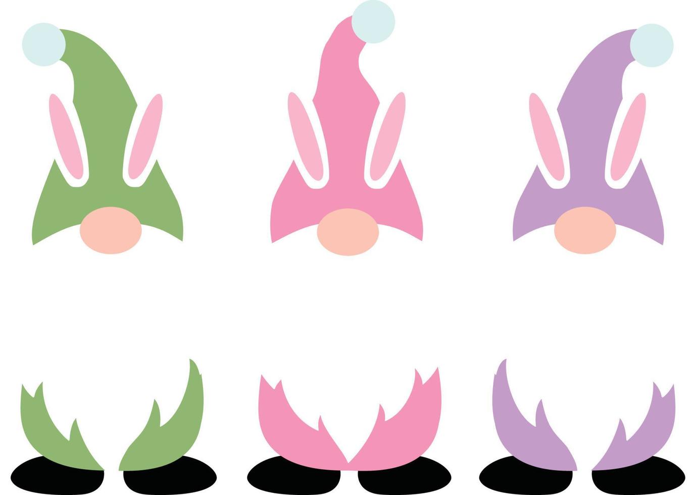 Easter Gnome Bunny Vector