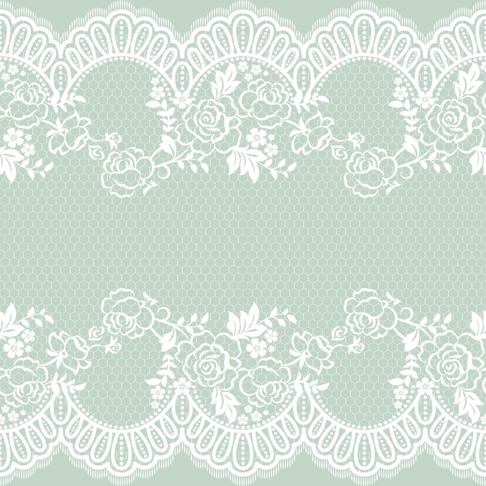 Abstract seamless lace pattern with flowers vector