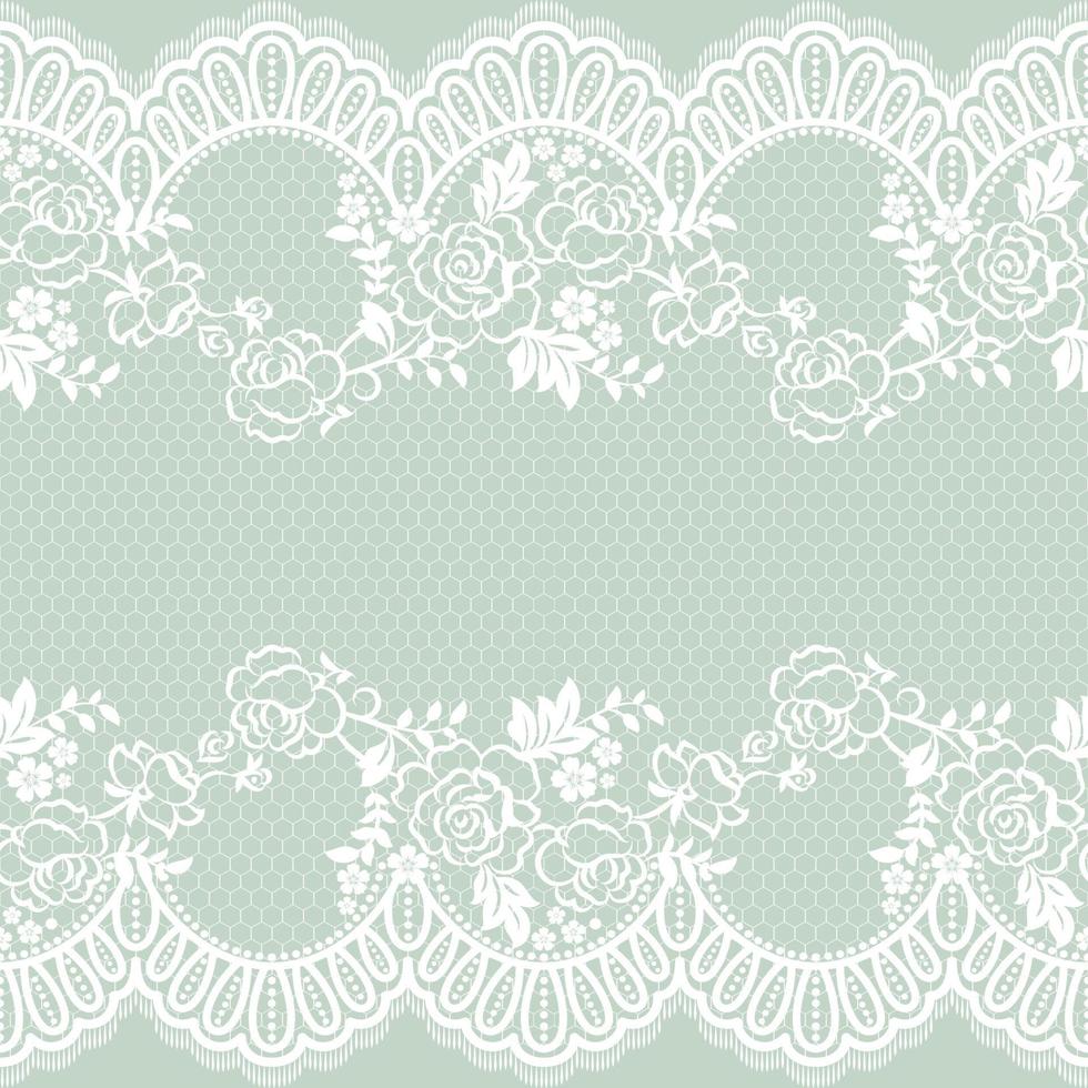 Abstract seamless lace pattern with flowers vector