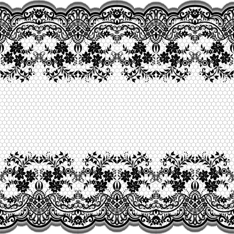 Abstract seamless lace pattern with flowers vector