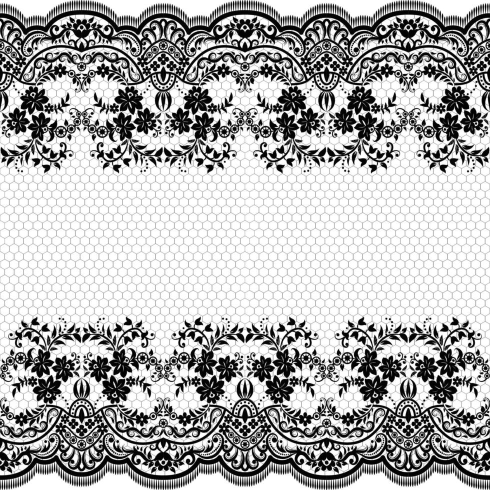 Abstract seamless lace pattern with flowers vector