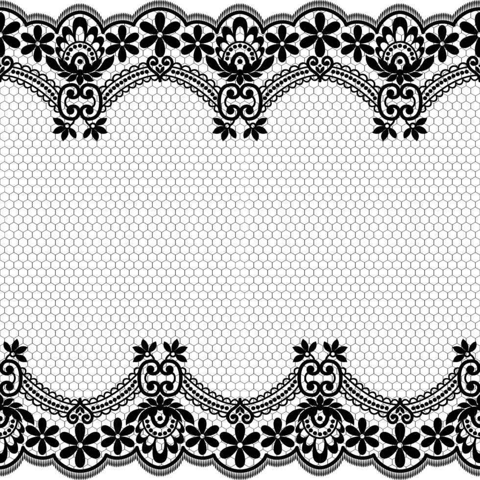 Abstract seamless lace pattern with flowers vector