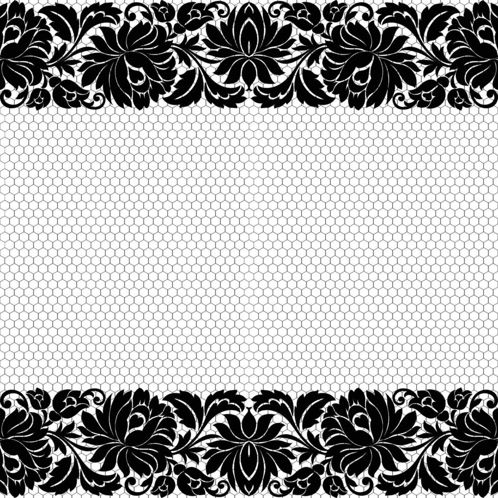 Abstract seamless lace pattern with flowers vector