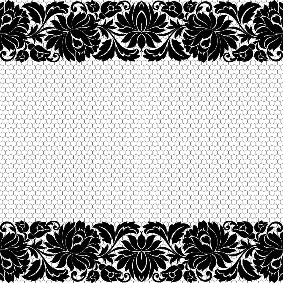 Abstract seamless lace pattern with flowers vector