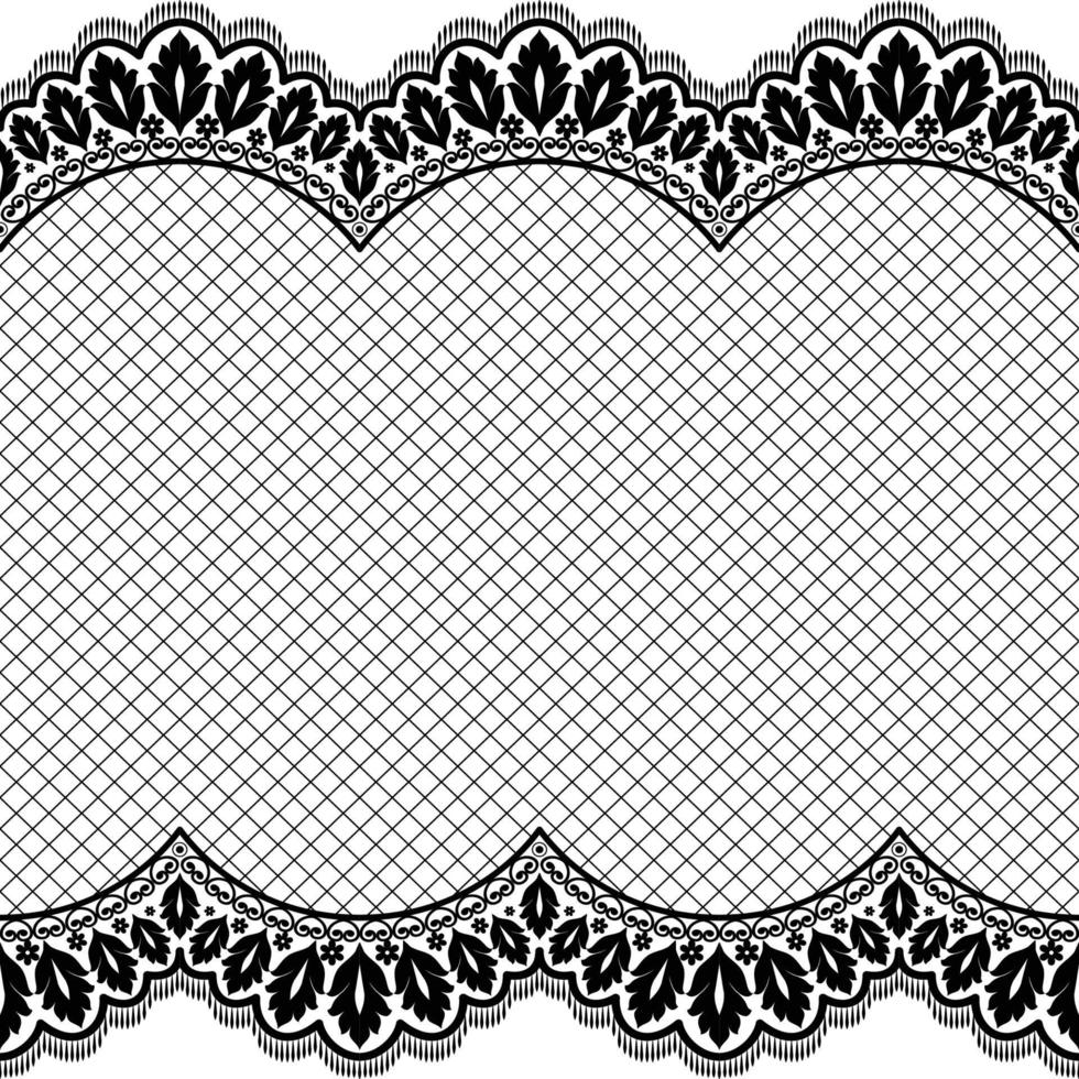 Abstract seamless lace pattern with flowers vector