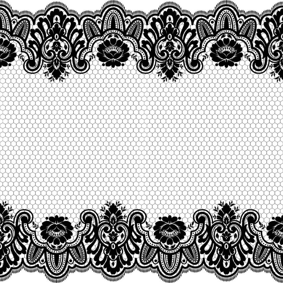 Abstract seamless lace pattern with flowers vector
