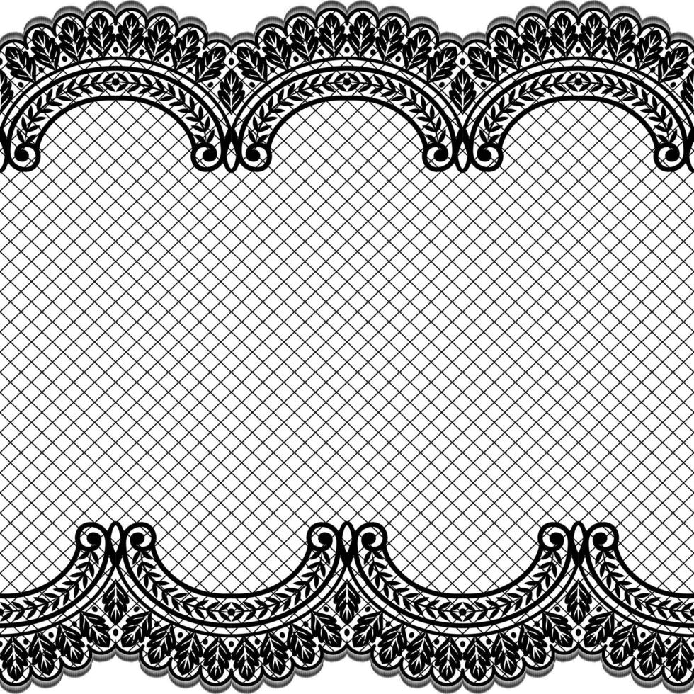Abstract seamless lace pattern with flowers vector