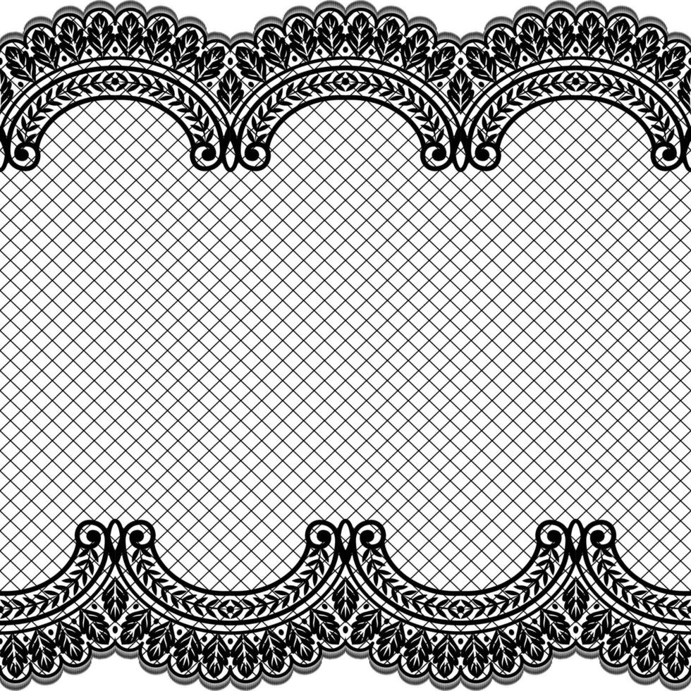 Abstract seamless lace pattern with flowers vector