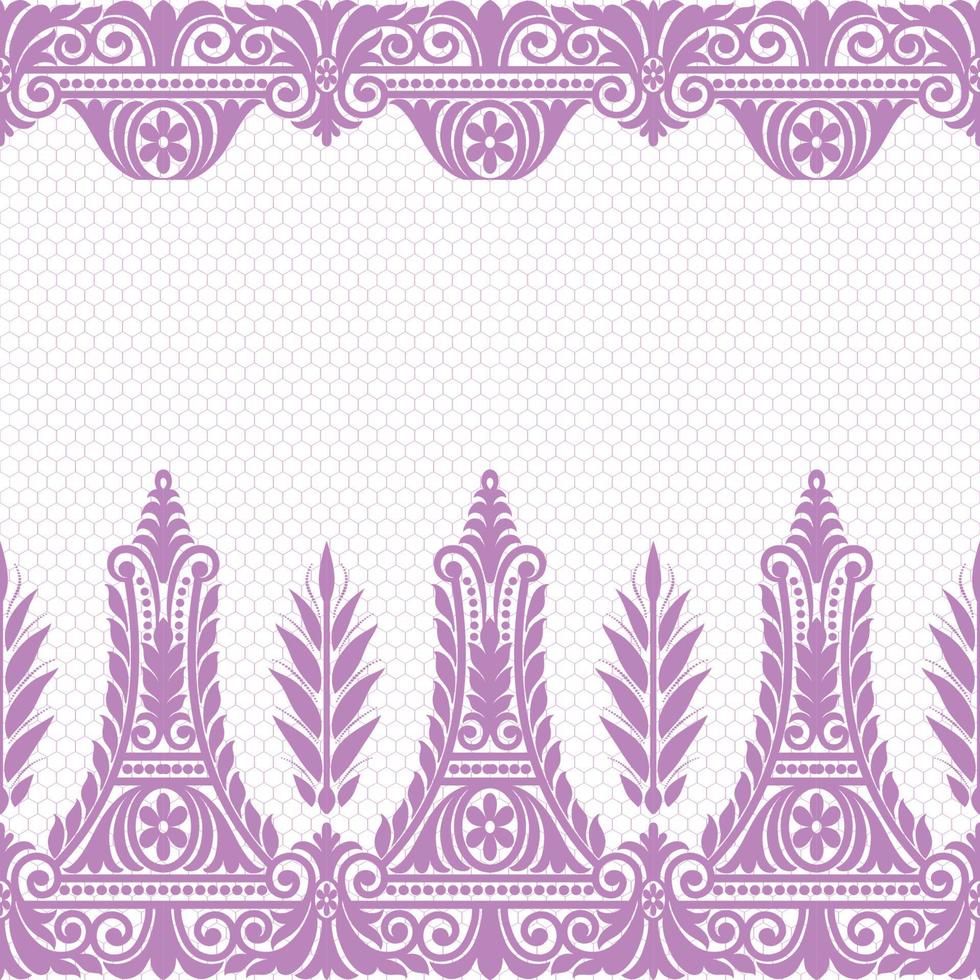 Abstract seamless lace pattern with flowers vector