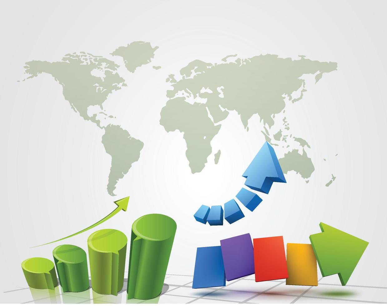 3D arrow for social media marketing vector