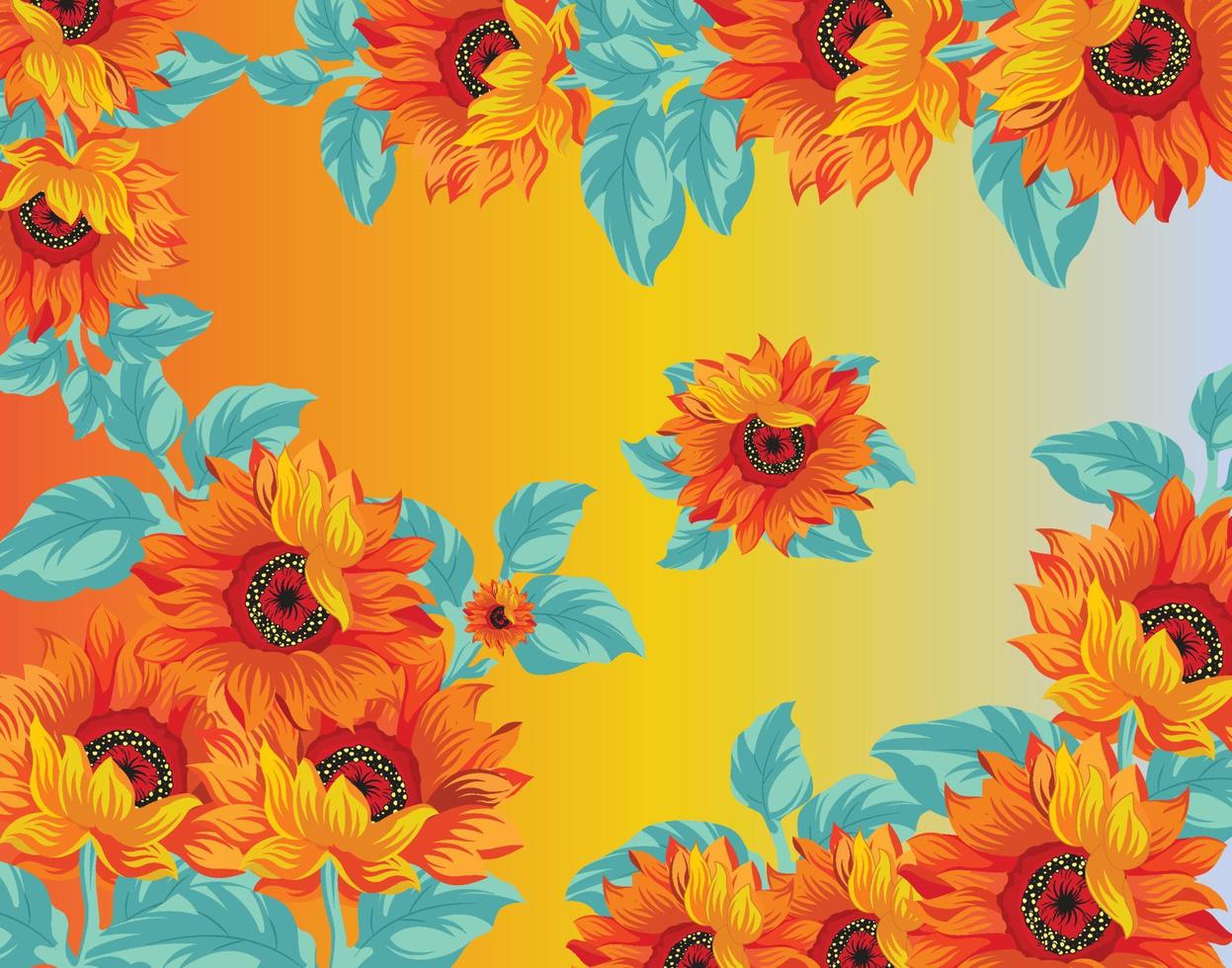 Daisy pattern colorful classical decor vector