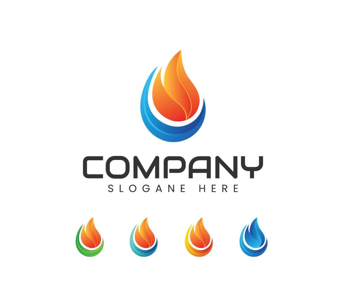 logo de llama de fuego vector