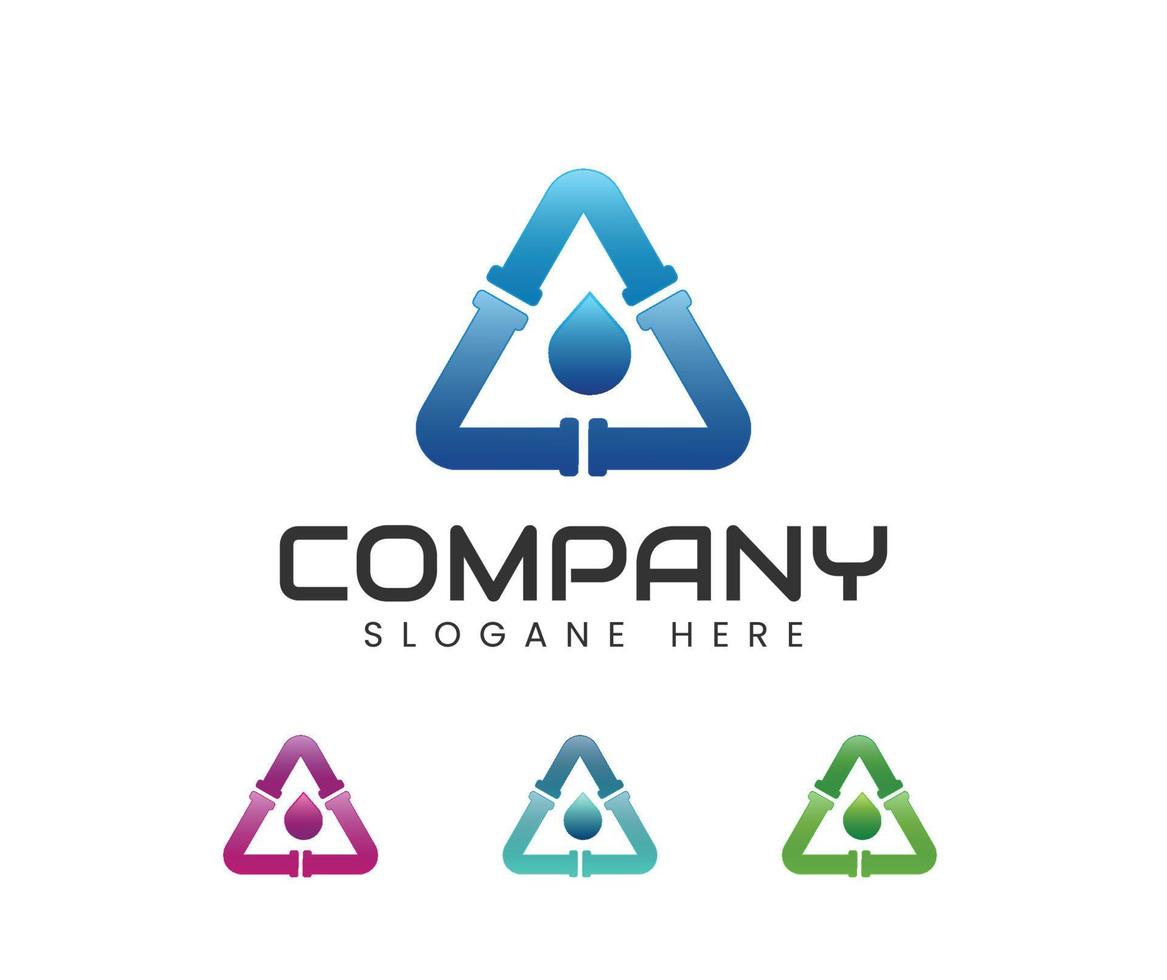 Plumbing logo template design vector