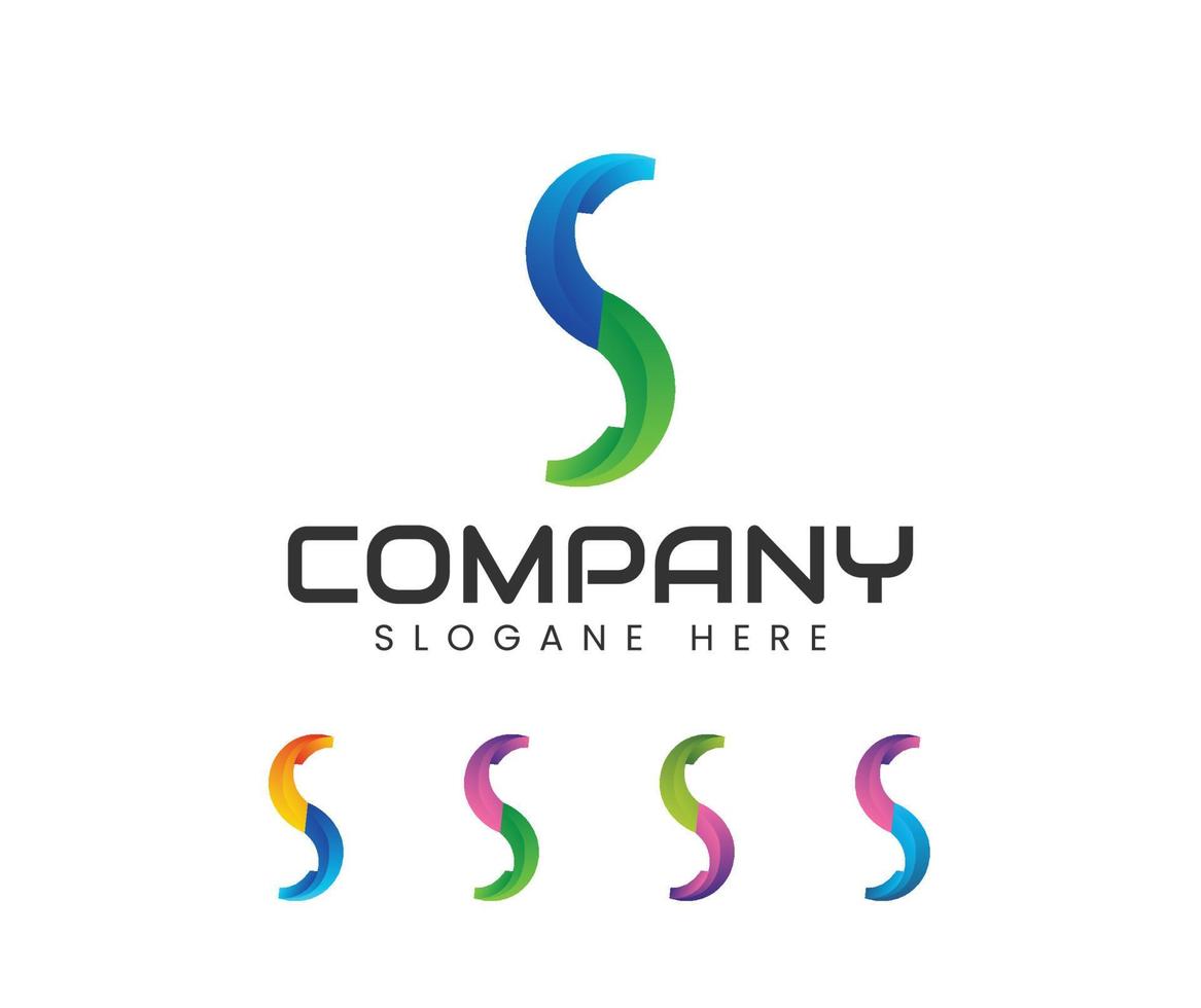 diseño de logotipo de letra corporativa de negocios s vector